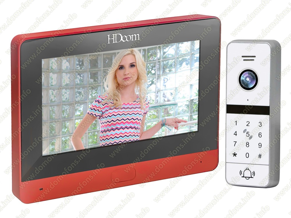 Цветной Wi-Fi AHD IP видеодомофон 7" «HDcom R-733TC-FHD-IP(7)» с ...