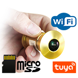 WI-FI IP видеоглазок HDcom T204-8G (Gold)